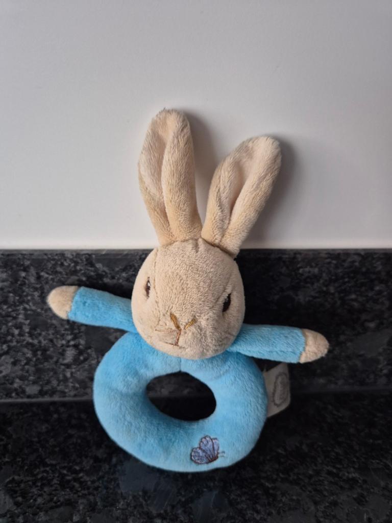 Peter Rabbit - Rammelaar Blauw, Kinderen en Baby's, Speelgoed | Knuffels en Pluche, Ophalen of Verzenden, Overige typen