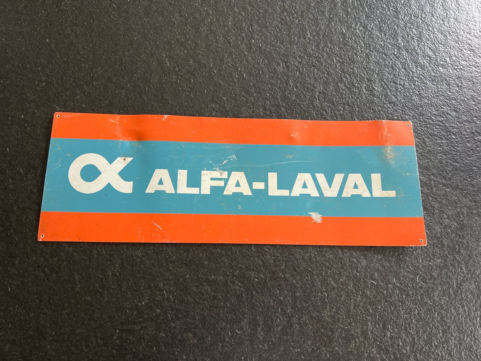 Blikken Vintage Alfa-Laval Reclamebord - Gebruikt, Verzamelen, Merken en Reclamevoorwerpen, Ophalen of Verzenden, Gebruikt, Reclamebord