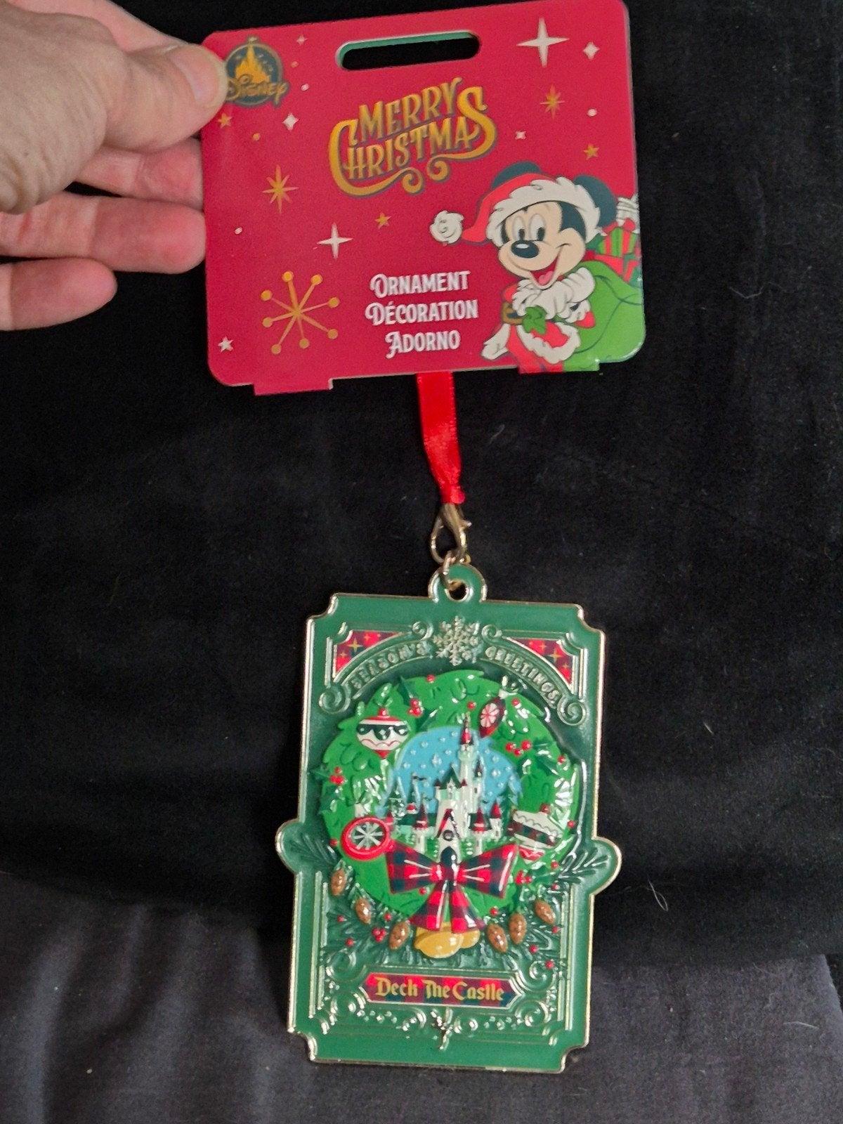 Disney Store Luxe Metalen Kerstornament - Deck The Castle, Ophalen of Verzenden, Overige figuren, Zo goed als nieuw, Beeldje of Figuurtje