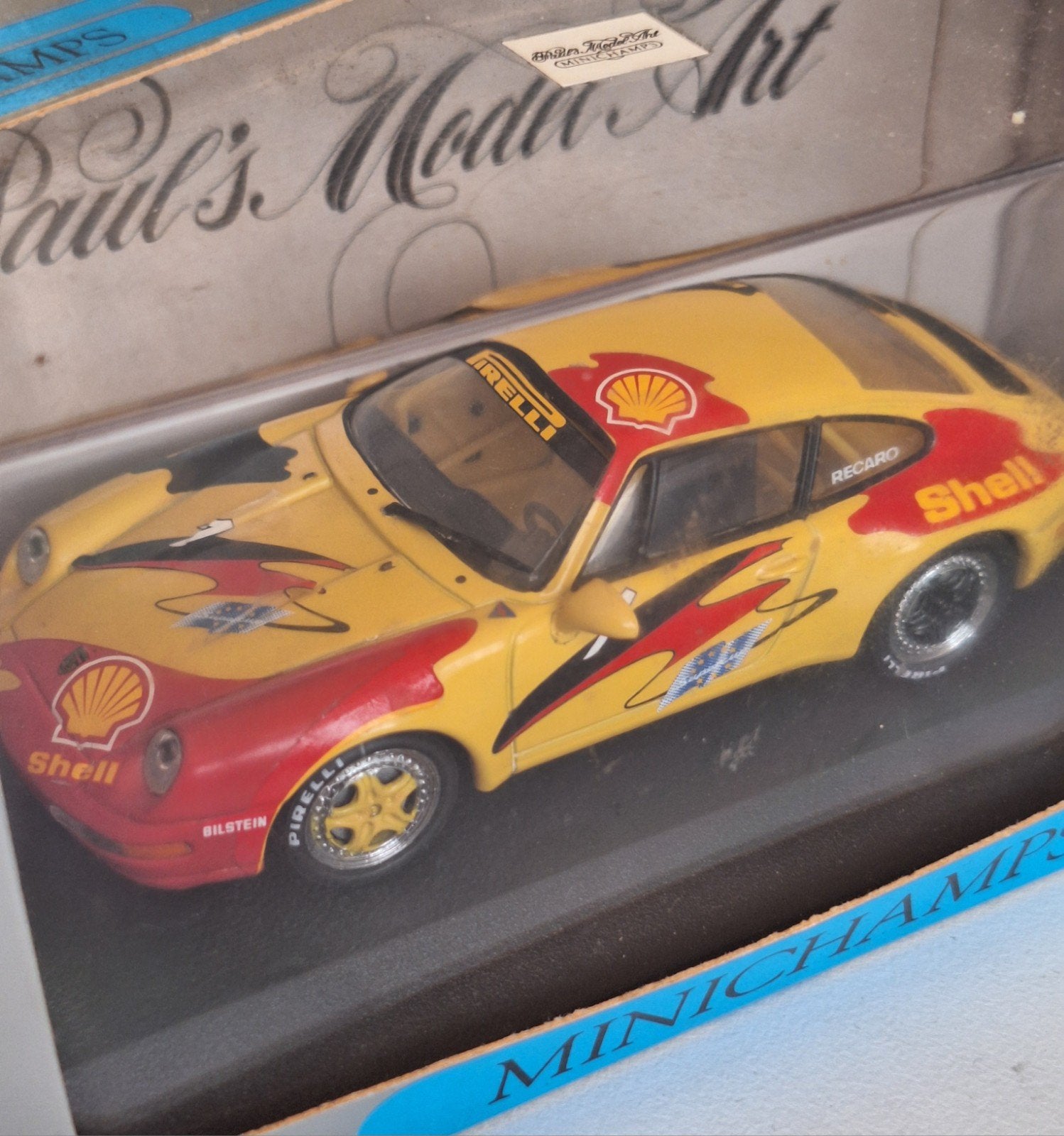 Minichamps porsche 911 supercup no1/shell kleuren, Ophalen of Verzenden, Zo goed als nieuw, Auto, MiniChamps