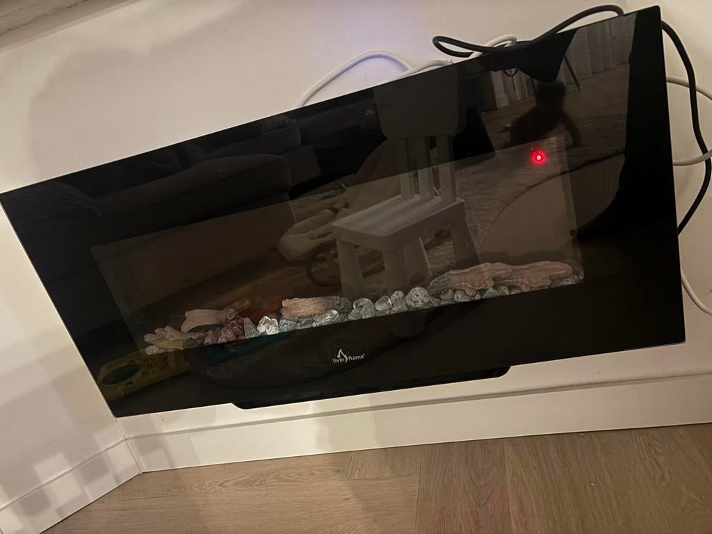 Elektrische Wandhaard met Afstandsbediening, Huis en Inrichting, Haarden, Ophalen of Verzenden, Zo goed als nieuw, Hangende haard