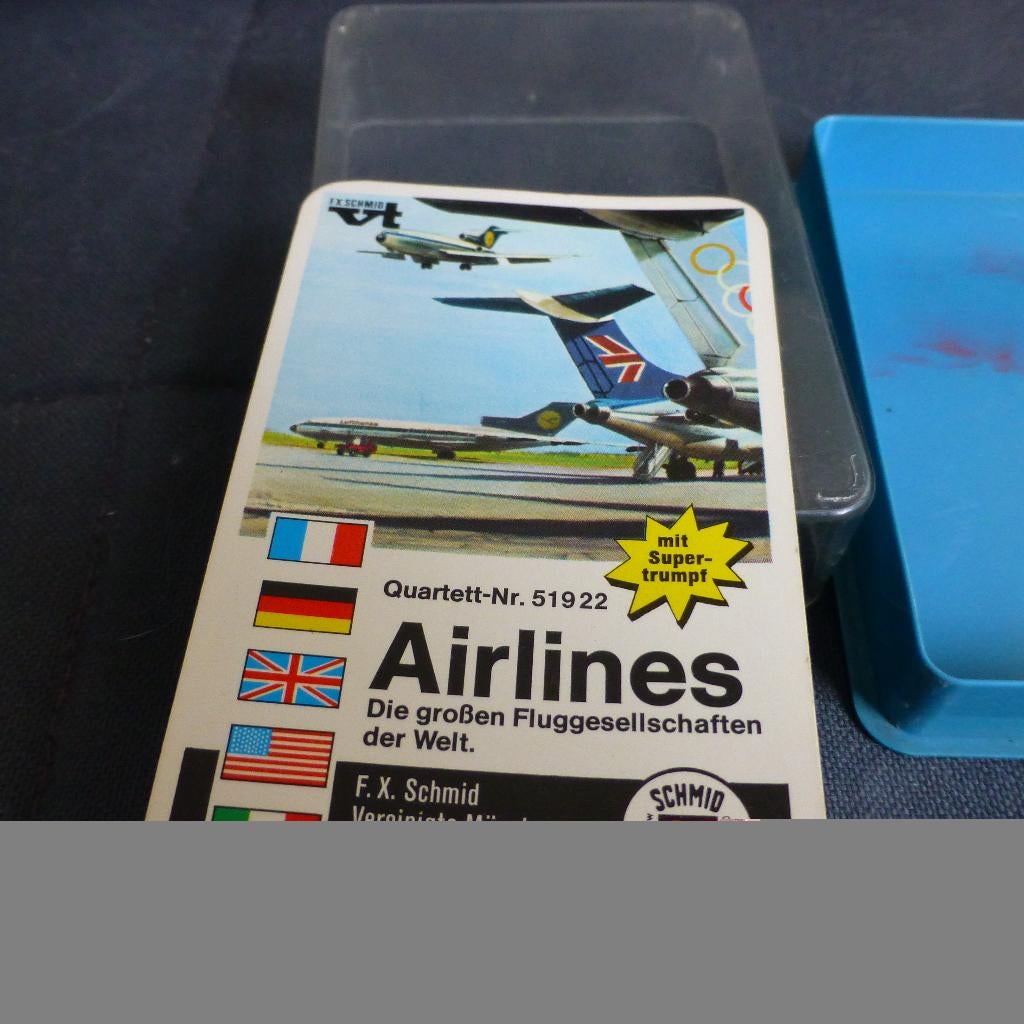 Kwartet Airliner in de Duitsetaal, Verzamelen, Speelkaarten, Jokers en Kwartetten, Ophalen of Verzenden, Zo goed als nieuw, Kwartet(ten)
