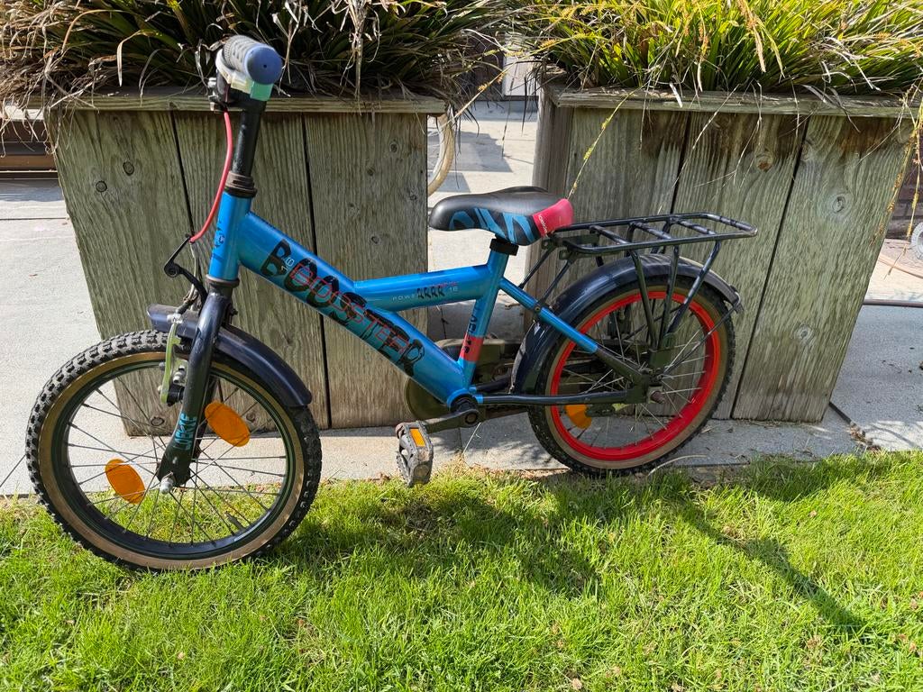 Kinderfiets Booster Power 16 inch - Blauw/Rood, Ophalen, Zo goed als nieuw, Overige merken