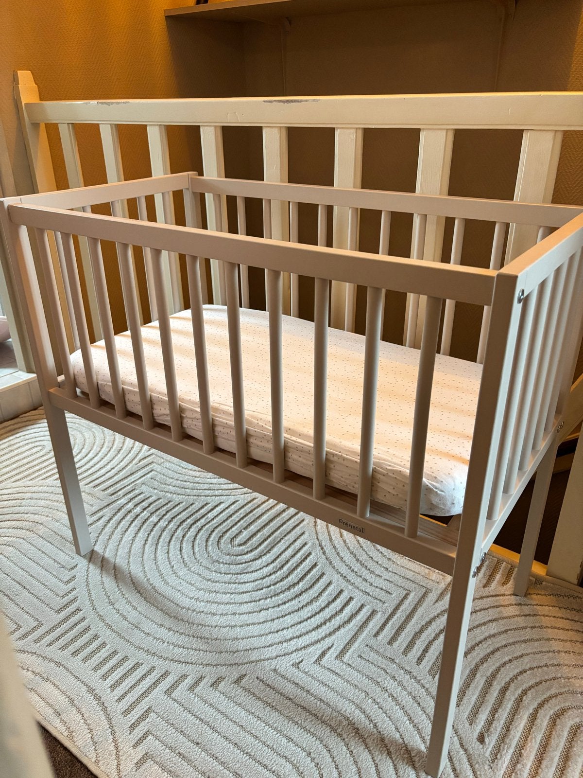 Prénatal wieg Elian 40x80cm met matras, Ophalen, Zo goed als nieuw, Wieg