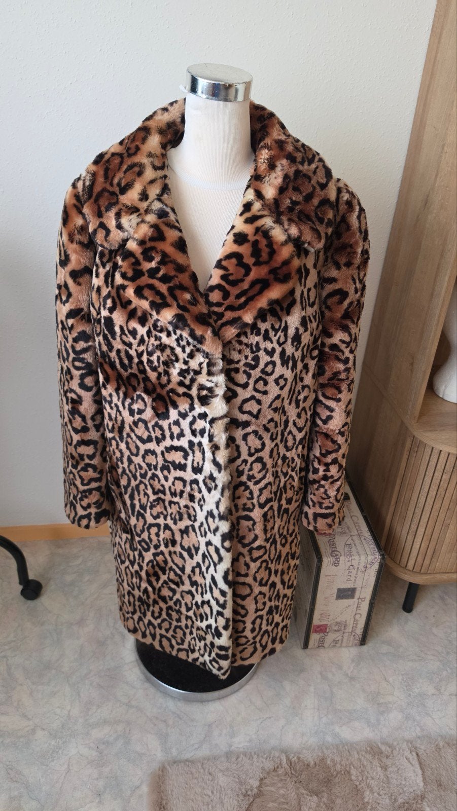 Leopard print faux fur jas - Maat L, Meerkleurig, Maat 42/44 (L), Ophalen of Verzenden, Onbekend