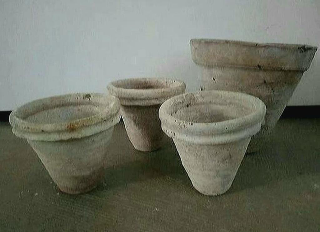 Set toscaanse terracotta bloempotten gebruikt, Ophalen, Gebruikt, Rond, Balkon