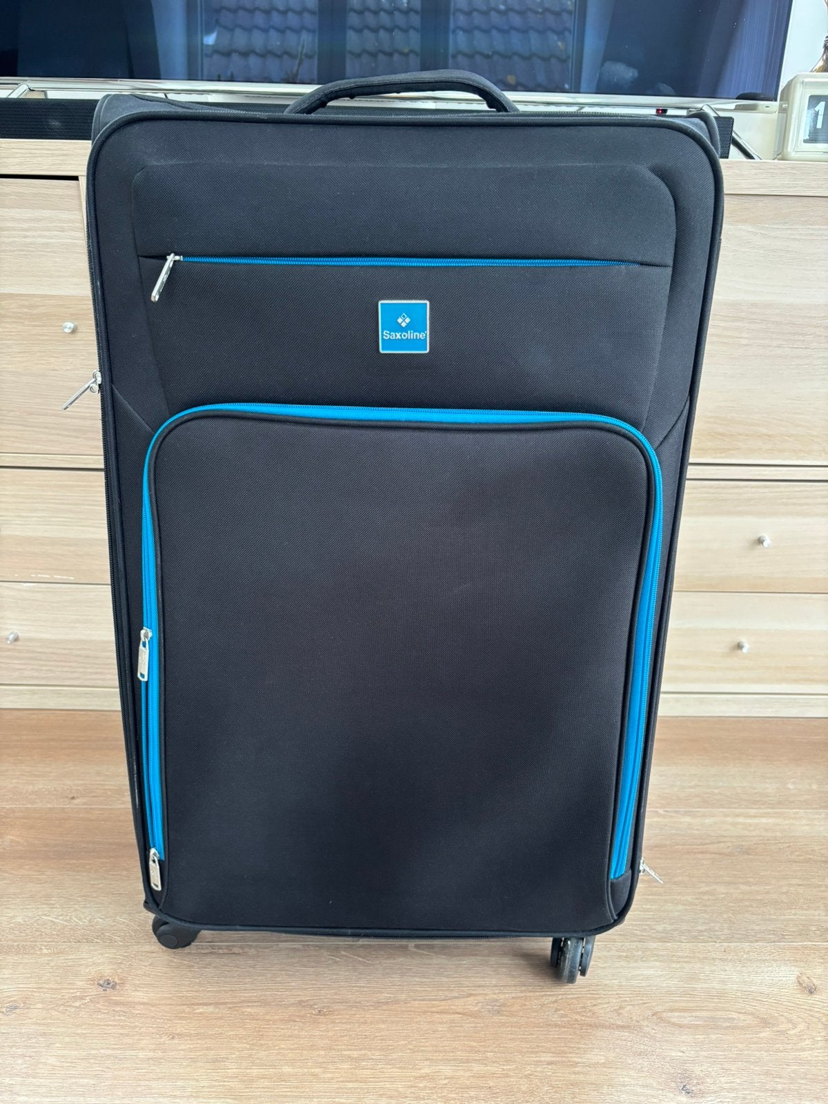 Grote koffer Saxoline, Ophalen, Wieltjes, 45 tot 55 cm, Zo goed als nieuw