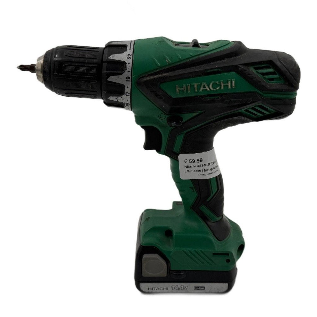 Hitachi DS14DJL Boormachine | Met accu | Met garantie, Boormachine, Dordrecht@usedproducts.nl, Toulonselaan 72, Ophalen of Verzenden