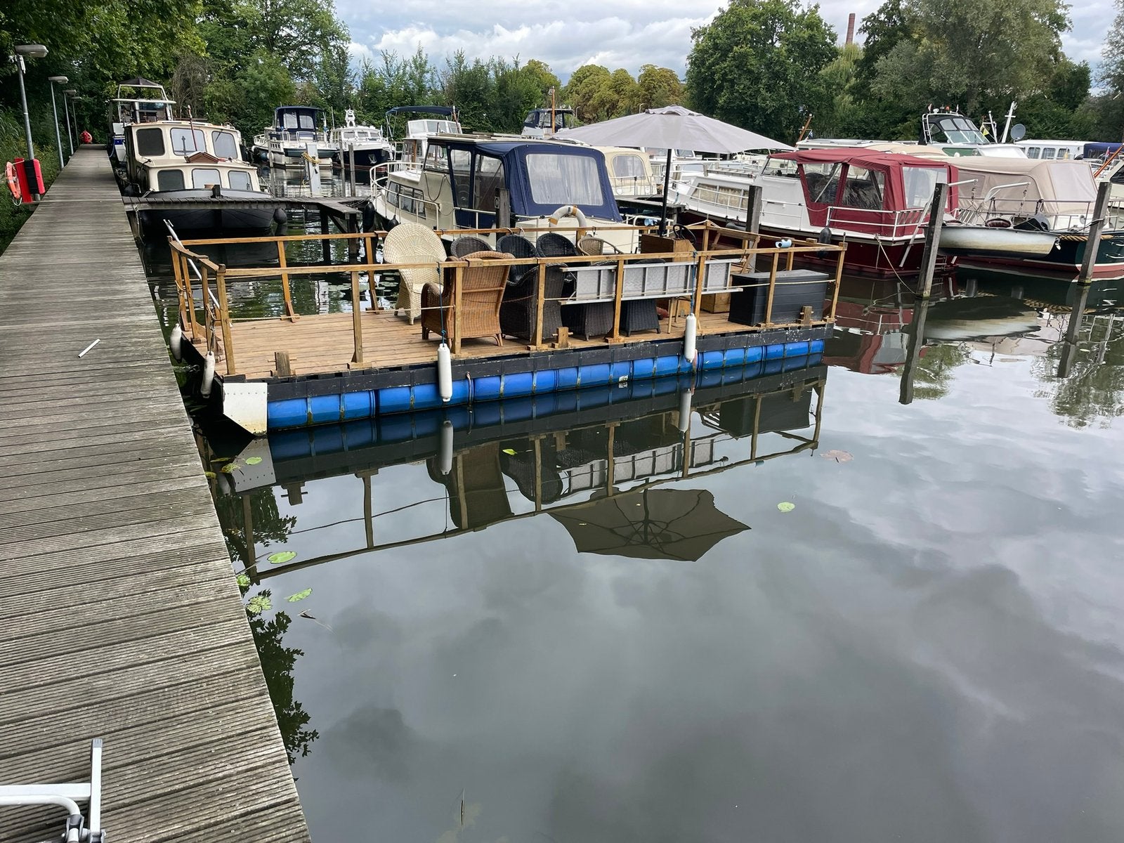 Groot vlot  250 x 8 meter, Ophalen, Gebruikt, Motorboot, Motor en Techniek