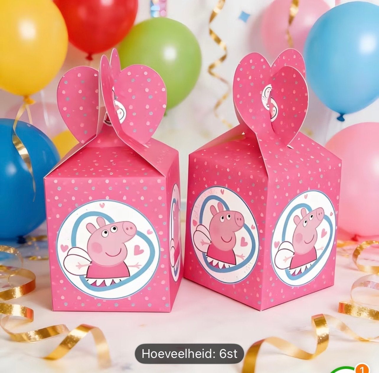 Peppa Pig traktatiedoosjes - 12 stuks nieuw incl. doeken!, Ophalen, Nieuw, Feestartikel, Verjaardag