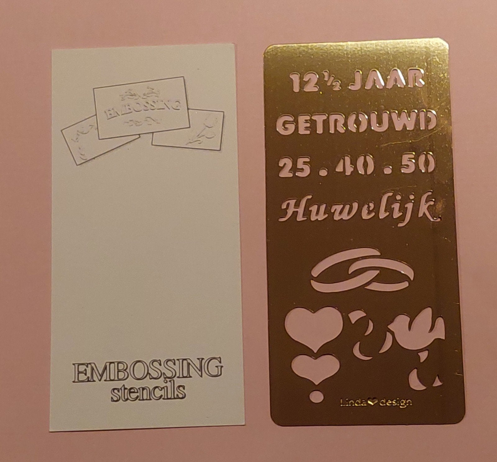 Embossing mal - Huwelijk, Ophalen of Verzenden, Zo goed als nieuw, Overige thema's, Pons of Mal