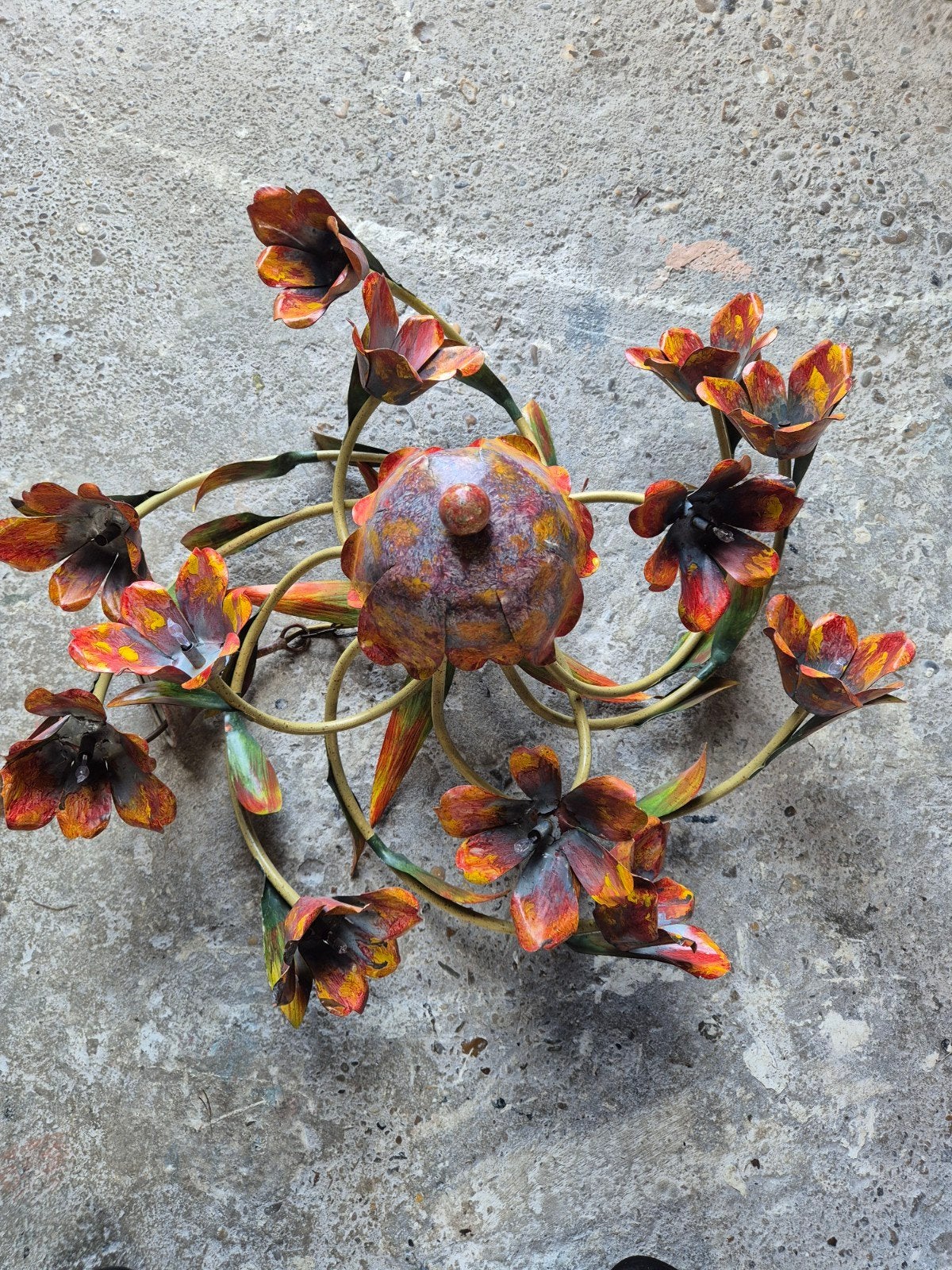 hanglamp  tulpen ijzer, Ophalen of Verzenden