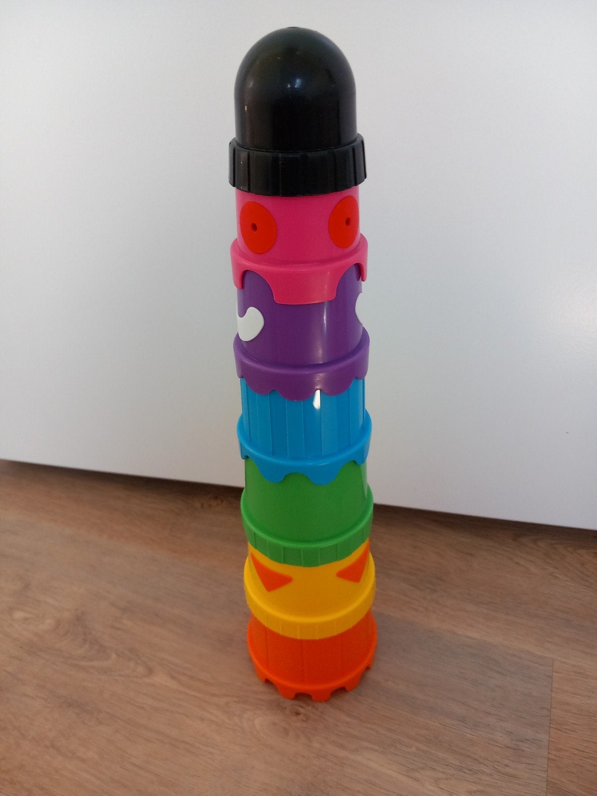 Kleurrijke stapeltoren voor baby's en peuters, Ophalen of Verzenden, Gebruikt, Overige typen