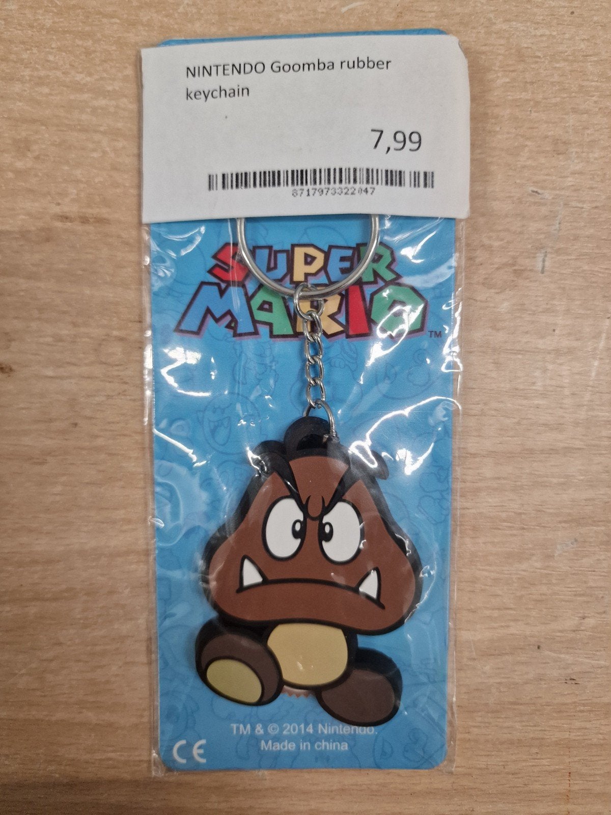 Nintendo Goomba rubberen sleutelhanger Super Mario, Ophalen of Verzenden, Nieuw