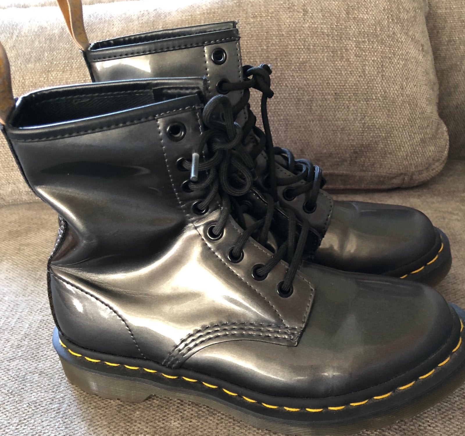 Dr.Martens 1460 vegan/chrome maat 38 nieuw, Lage of Enkellaarzen, Nieuw, Ophalen of Verzenden, Grijs