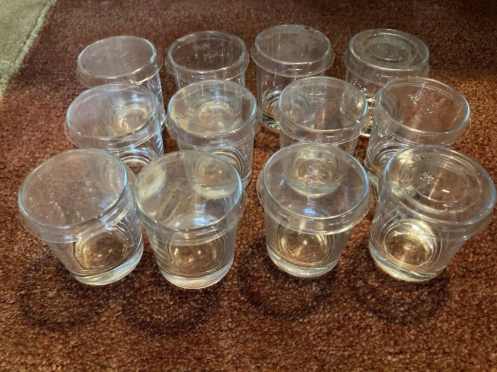 12 glazen aperitief- of dessertglaasjes, Glas of Glazen, Ophalen of Verzenden, Overige stijlen, Glas