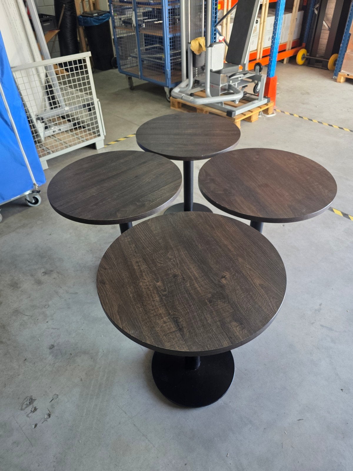 6 ronde tafels Ø70 cm – 75 cm hoog – zo goed als nieuw, 50 – 75, 50 tot 100 cm, Rond, 50 tot 100 cm