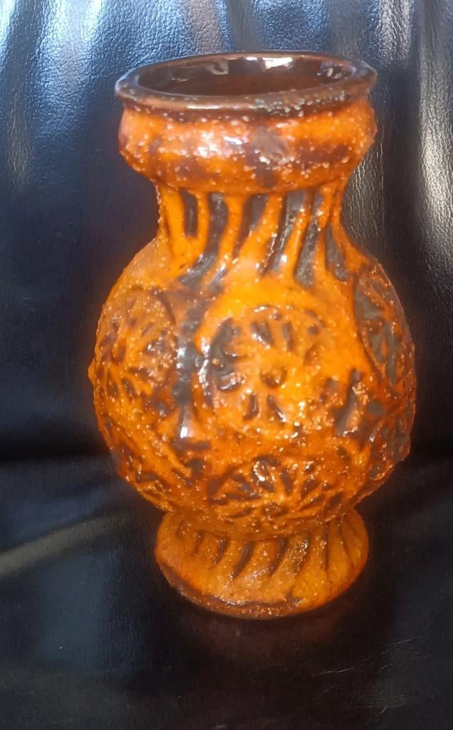 Carstens Tonnieshof Austria vintage fat lava vaasje 14 cm, Ophalen of Verzenden