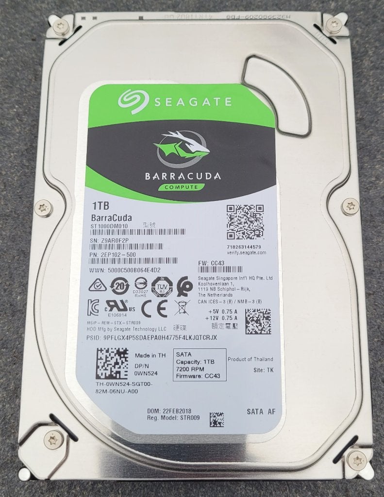 Seagate Barracuda 1TB Hardeschijf, Ophalen, Intern, Gebruikt, 1TB