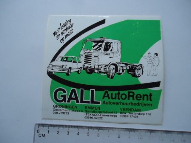 sticker oud Scania truck groningen emmen Gall veendam, Verzenden, Zo goed als nieuw, Bedrijf of Vereniging
