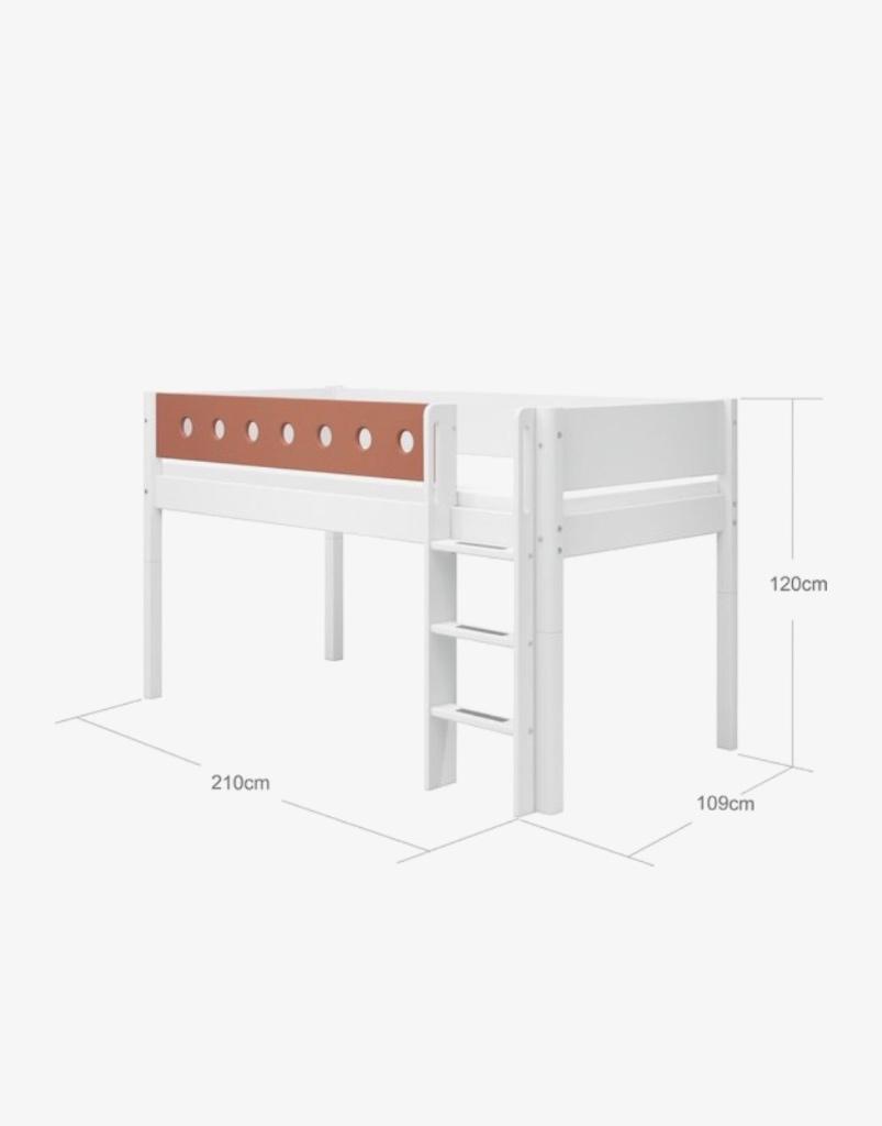 Half hoogslaper | merk Flexa | incl. Matras, Ophalen, Gebruikt, Halfhoogslaper
