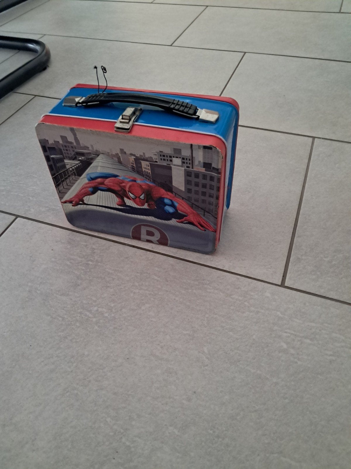 Spiderman lunchbox - Vintage metalen broodtrommel, Ophalen, Gebruikt, Jongen