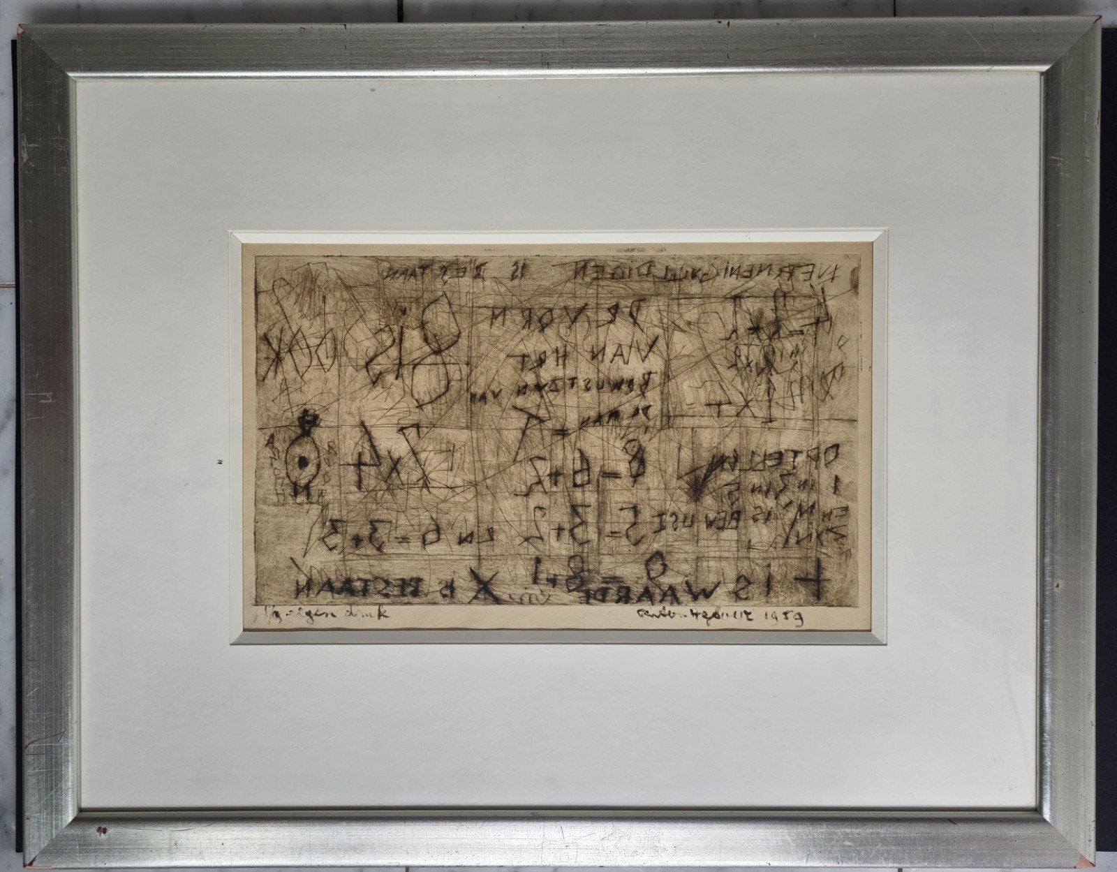 Anton Heyboer - Originele Ets uit 1959, Oplage 1/9, Ophalen of Verzenden, Ets, Origineel, 1950 - 1999