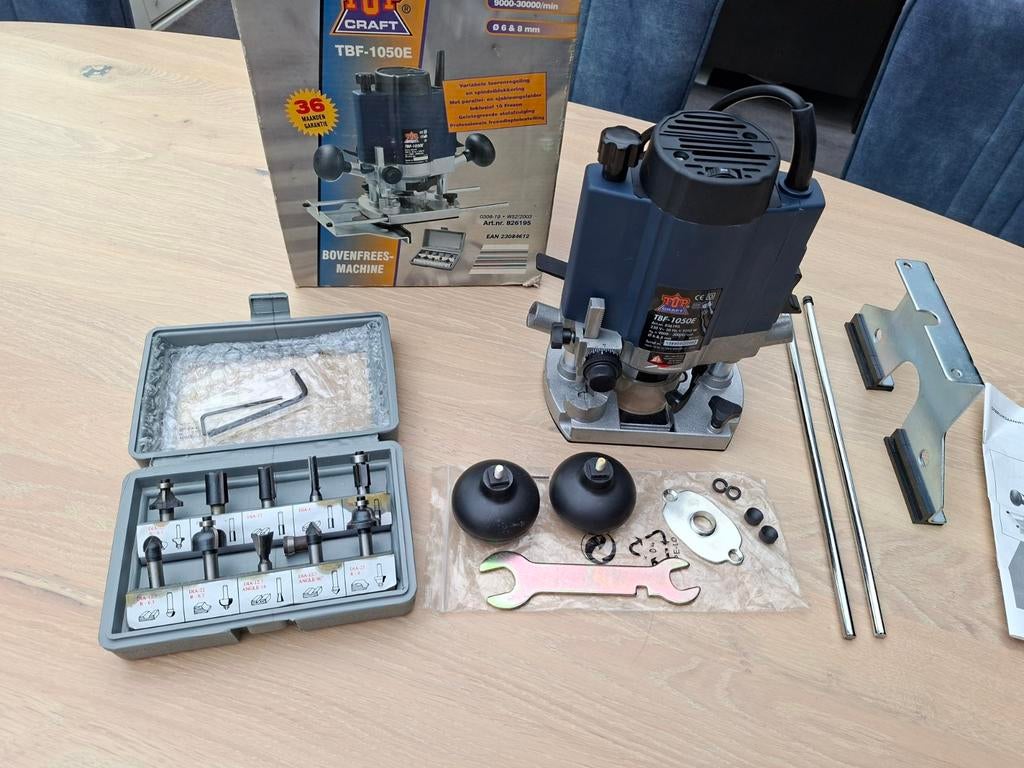 Top Craft Bovenfrees TBF-1050E met accessoires, Nieuw, Ophalen of Verzenden, Bovenfrees, Top Craft