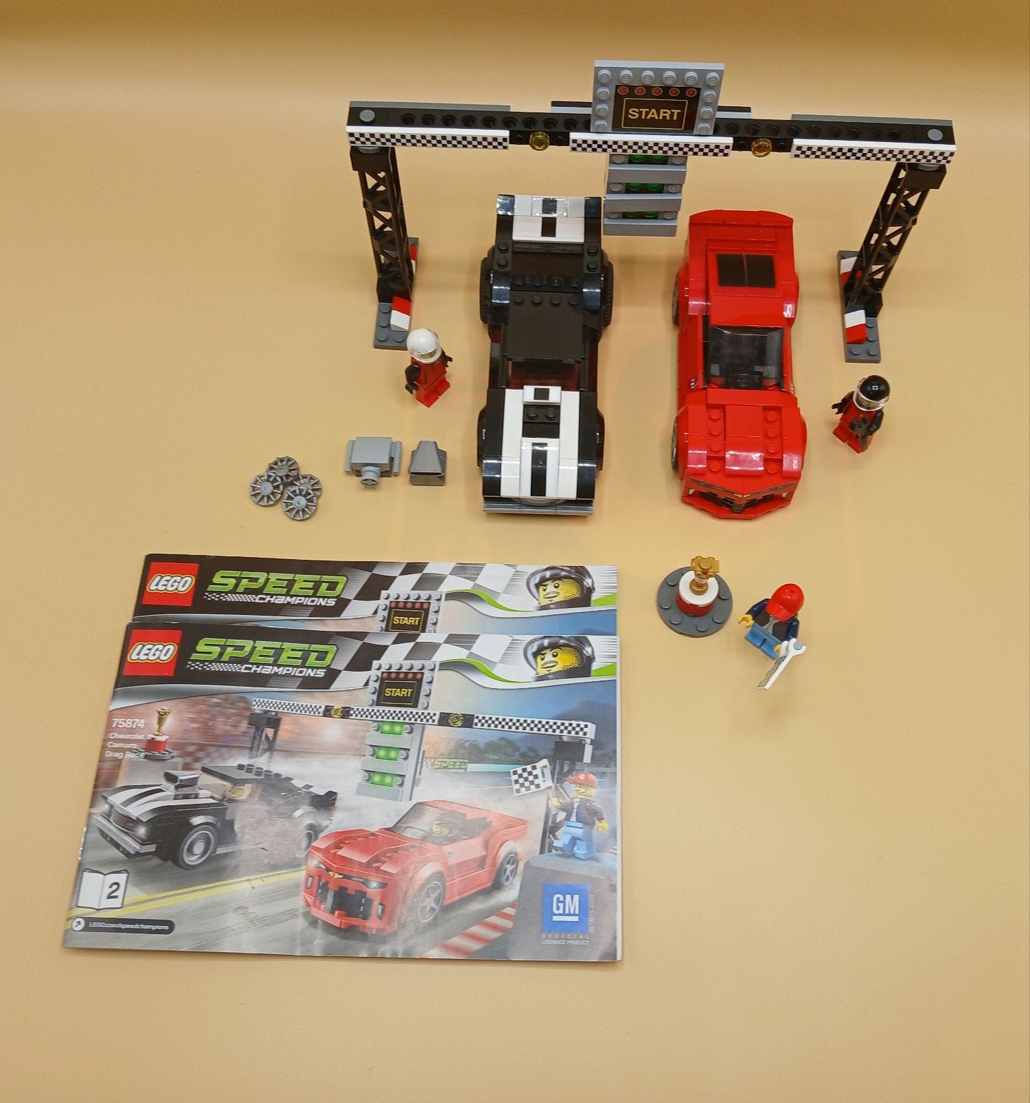 Lego Speed Champions, 75874 Chervolet Drag Race. **ZGAN**, Lego, Zo goed als nieuw, Compleet, Complete set
