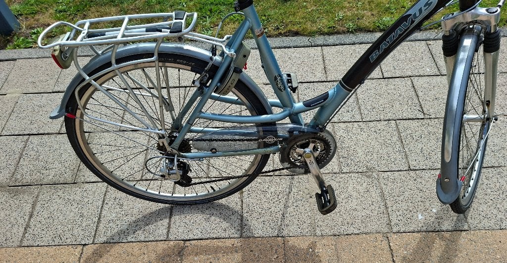 Batavus fiets (49 cm) met voorvork- en zadelvering, Ophalen, Gebruikt, Velgrem, 47 tot 50 cm