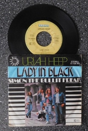 Uriah Heep - lady in black (DE 1977) (vanaf € 3,00), Cd's en Dvd's, Ophalen of Verzenden, Zo goed als nieuw, 7 inch, Pop