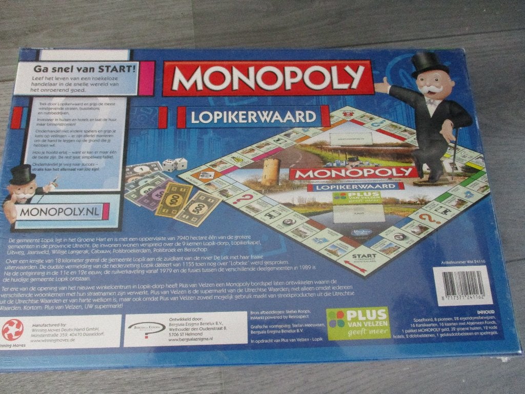 bordspel nieuw Monopoly Lopikerwaard Monopolie, Een of twee spelers, Ophalen of Verzenden, Nieuw, Monopoly