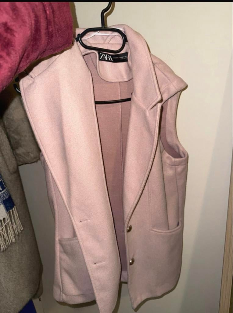 Roze oversized gilet van Zara, maat S, Kleding | Dames, Ophalen of Verzenden, Zo goed als nieuw