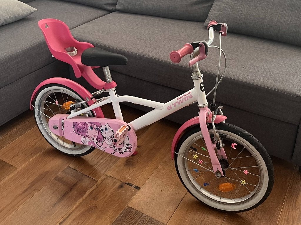 BTWIN Meisje fiets 16 INCH, Ophalen, Gebruikt, 16 tot 20 inch, BTWIN