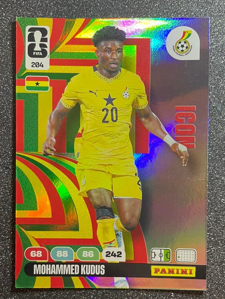 Panini Fifa WORLD CUP 2026    ICON    KUDUS    GHANA, Verzenden, Zo goed als nieuw, Plaatje