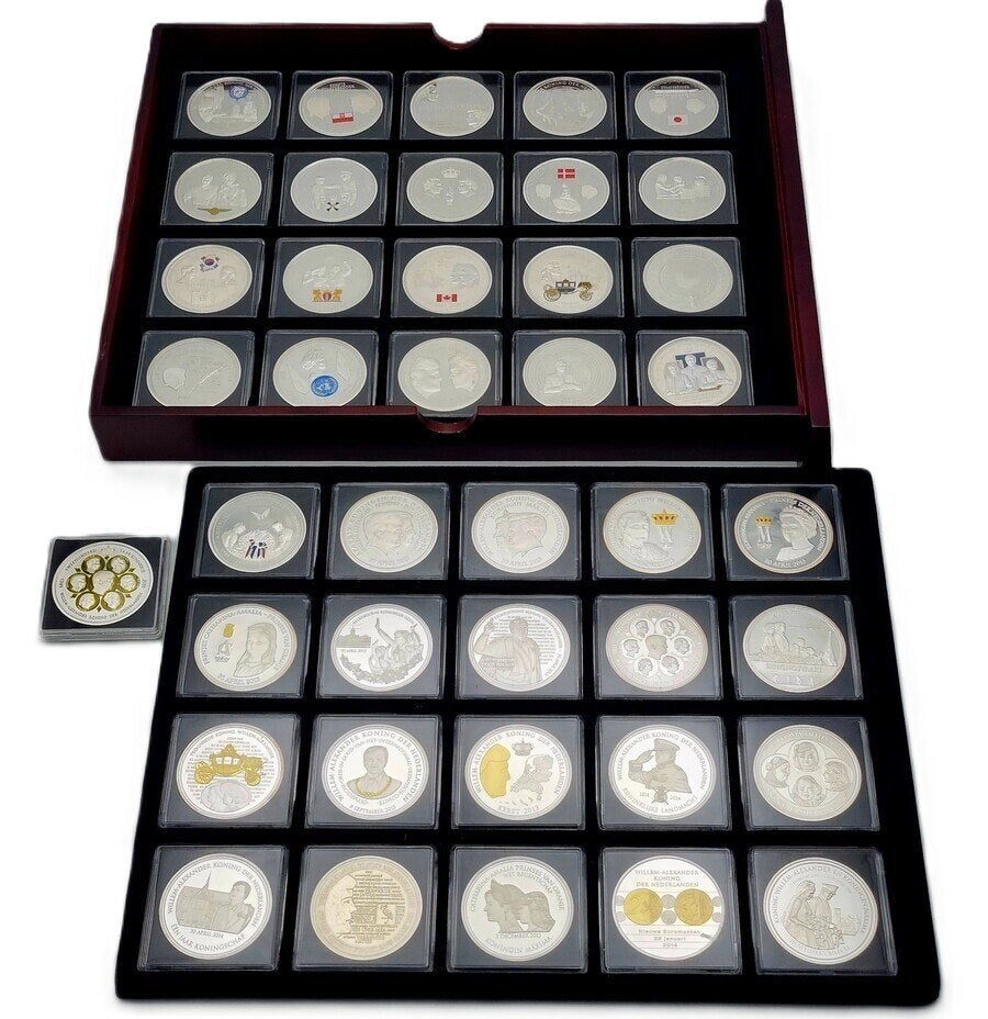 547. Munten set, Ons Vorstenhuis – 2013–2015, Ophalen, Setje, Koningin Beatrix, Zilver