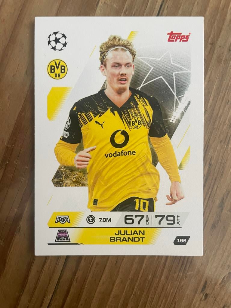 Topps Julian Brandt Spelerskaart - Borussia Dortmund, Verzamelen, Ophalen of Verzenden, Zo goed als nieuw, Buitenlandse clubs