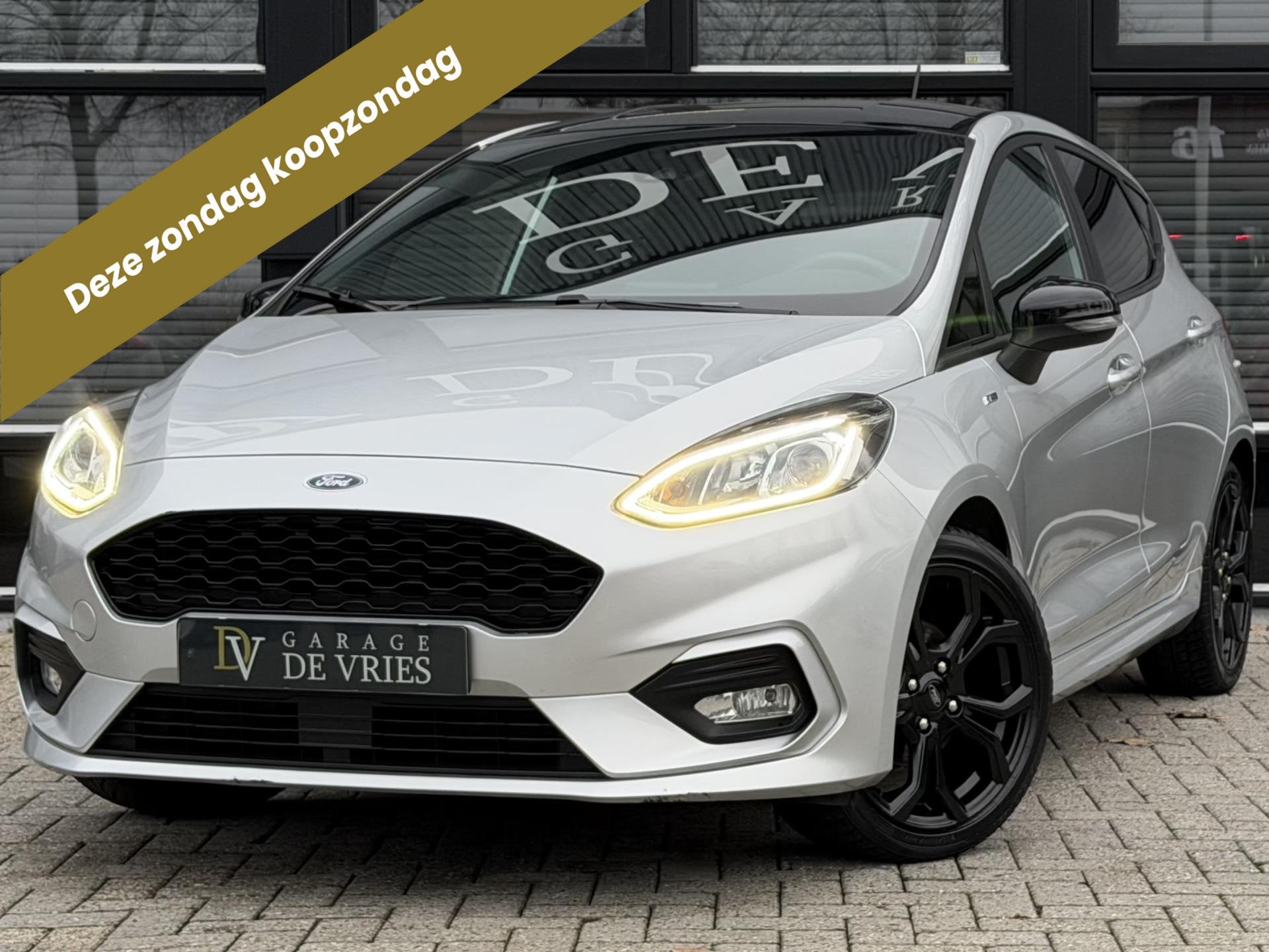 Ford Fiesta 1.0 EcoBoost ST-Line Black Pack Full Option CarP, Gebruikt, Zwart, 1064 kg, Zwart