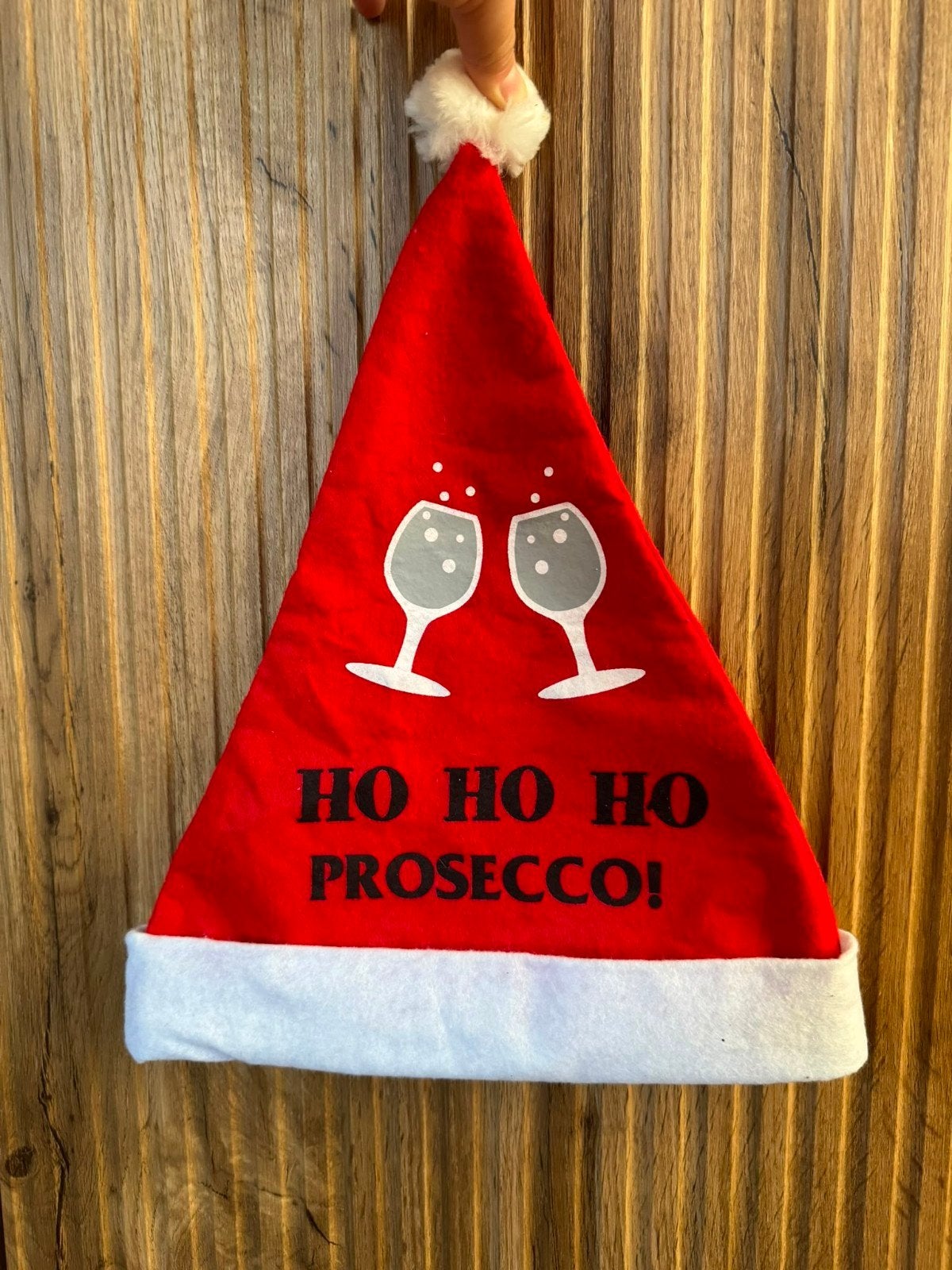 Kerstmuts - ho ho ho prosecco, Ophalen of Verzenden, Zo goed als nieuw