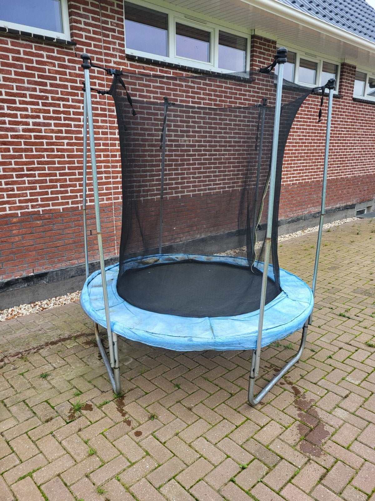 Trampoline klein met veiligheidsnet - Gebruikt, Ophalen, Gebruikt
