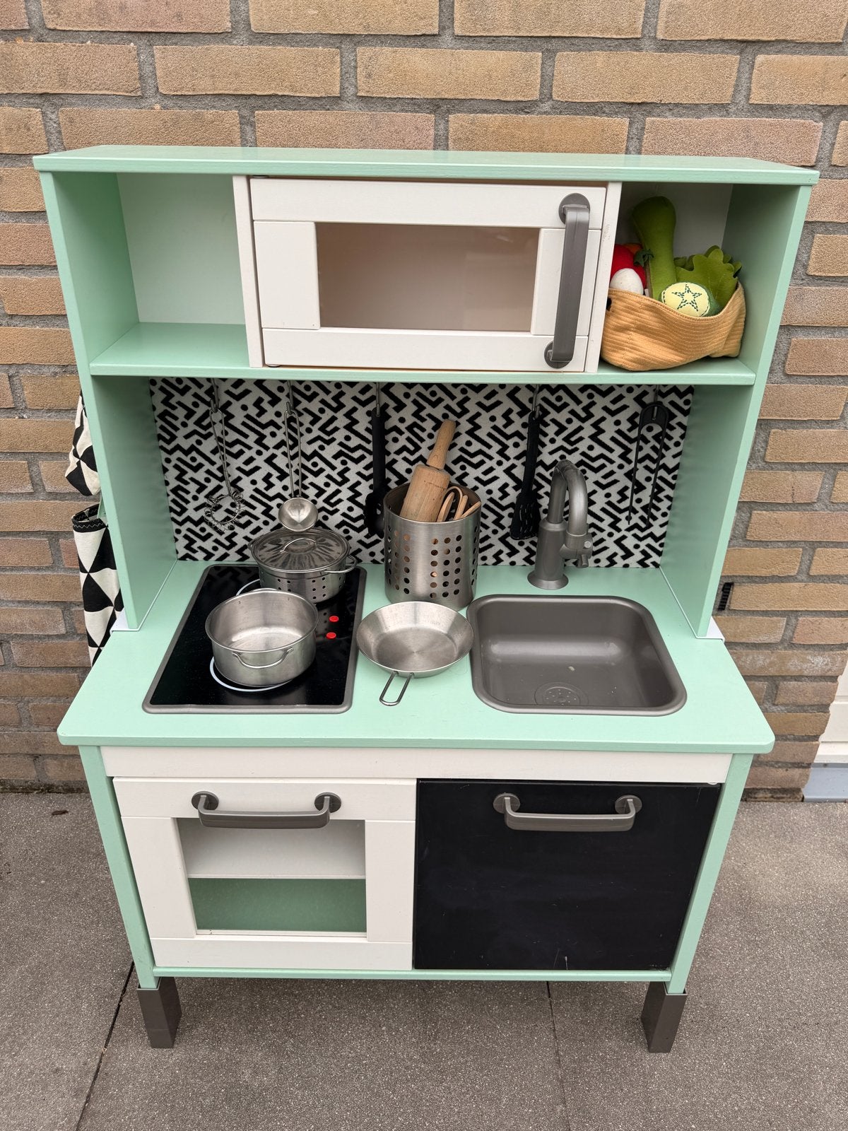 IKEA Duktig speelkeuken met accessoires en schort, Ophalen, Gebruikt, Hout, Speelkeuken