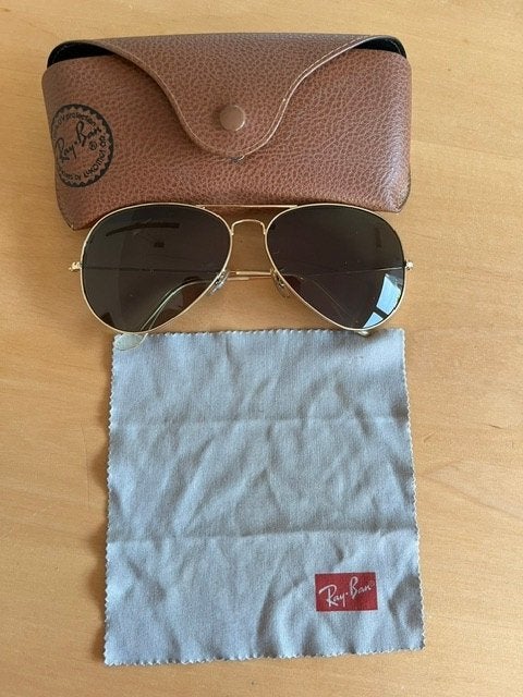 ray ban zonnebril heren RB 3025 Aviator Large Metal 001, Zonnebril, Overige kleuren, Ophalen of Verzenden, Zo goed als nieuw