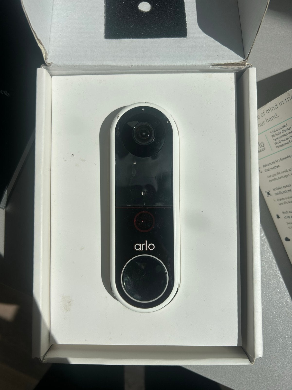 Arlo Essential Video Deurbel Draadloos - Nieuw in doos, Huis en Inrichting, Deurbellen, Ophalen, Bewegingsdetectiesensor, Nieuw