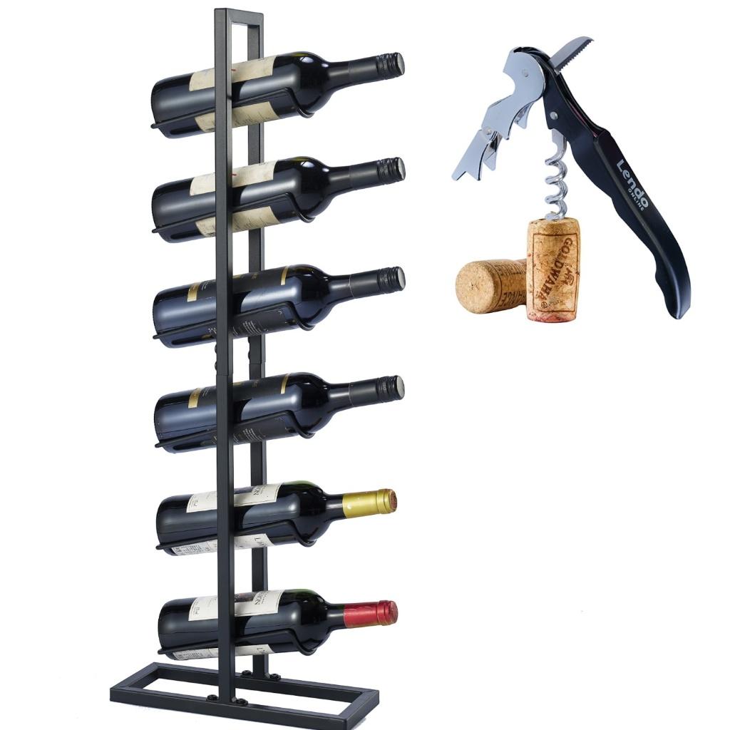 Wijnrek | Flessenrek | Wijnopslag 6 flessen | 17x21x84cm, Huis en Inrichting, Woonaccessoires | Wijnrekken, 5 tot 15 flessen, Info@lendo-online.eu