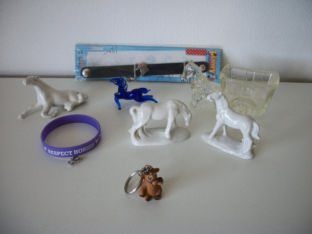 10 Paard Porselein - Zebra Knuffel - Armband - zgan - p.stuk, Ophalen of Verzenden, Zo goed als nieuw, Dier
