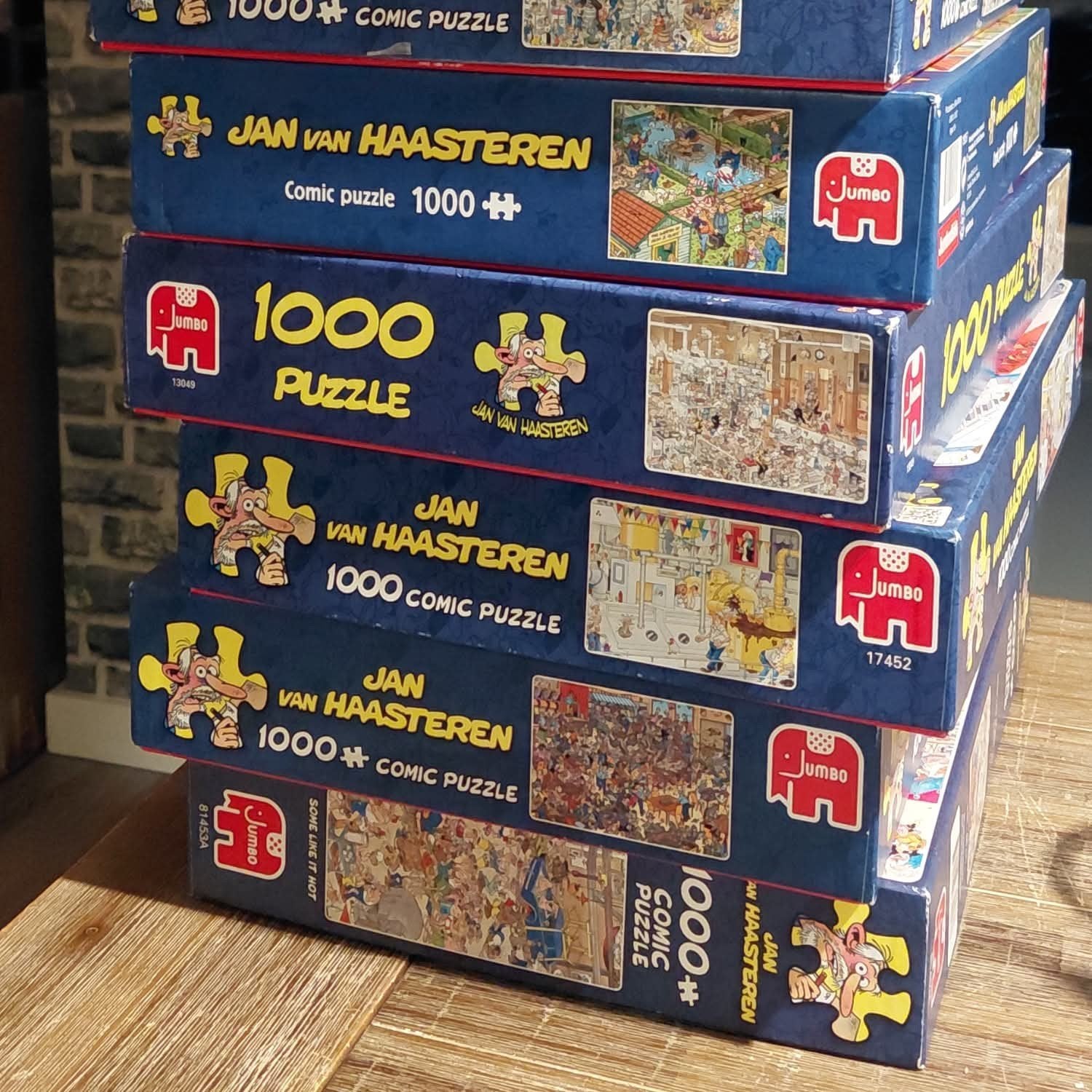 Diverse Jan van Haasteren puzzels  500, 750, 1000 en 1500 st, Ophalen, 500 t/m 1500 stukjes, Zo goed als nieuw, Legpuzzel