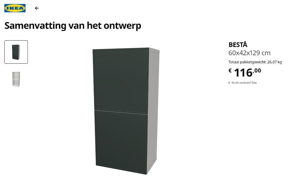 IKEA kasten - Set van 3 met glanzende deuren, Ophalen, Gebruikt