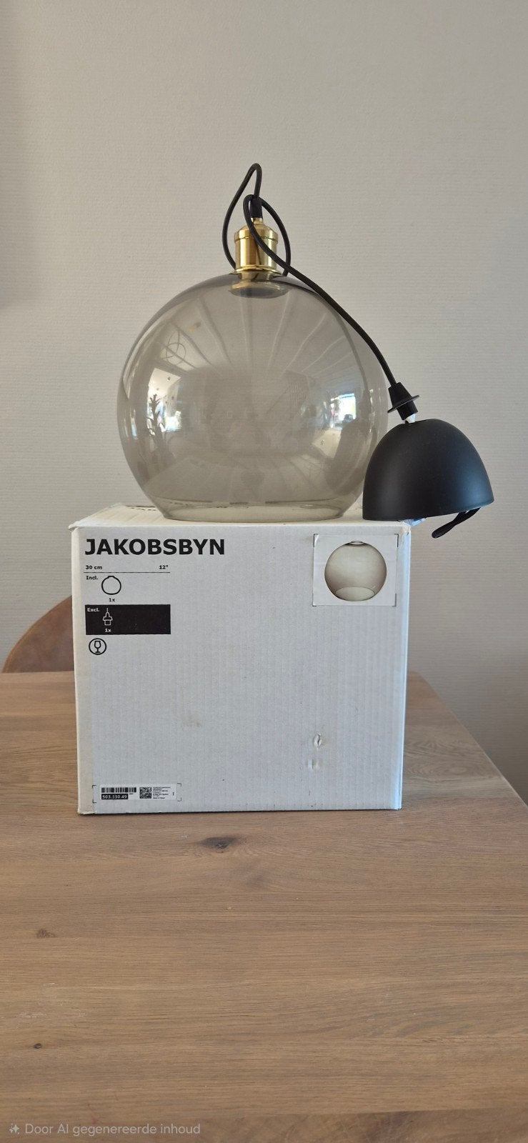 Te koop aangeboden:een stijlvolle IKEA JAKOBSBYN hanglamp, Ophalen of Verzenden
