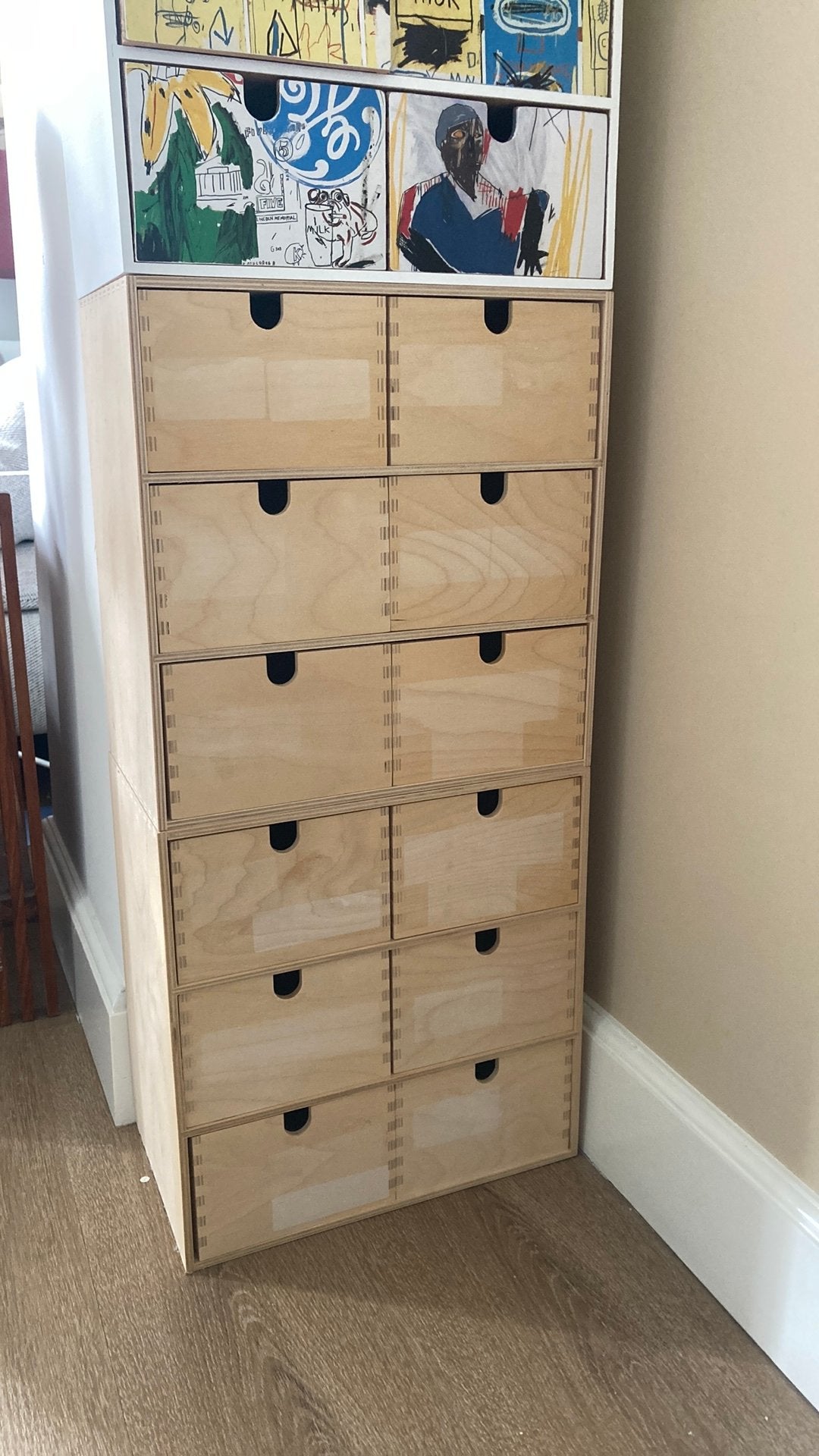 IKEA Moppe houten ladekastjes 2 stuks, Huis en Inrichting, Minder dan 50 cm, Minimal, 1 of 2 laden, Ophalen of Verzenden