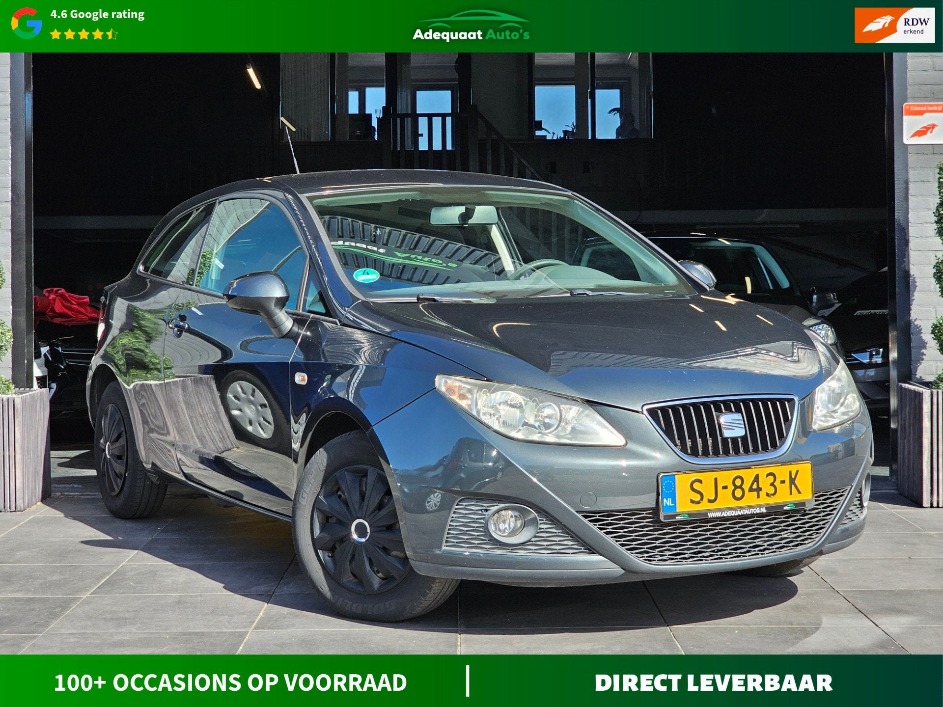 Seat Ibiza 1.4 Style|Airco|El.Ramen|Cruise|AUX|APK, Voorwielaandrijving, Huisgarantie, 4 cilinders, Met garantie (alle)